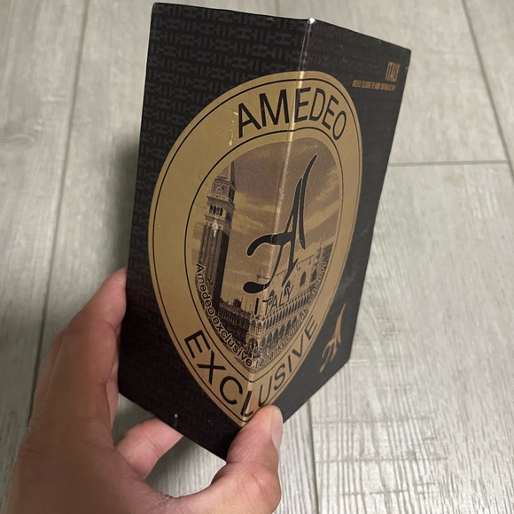 3/$20 New No Tags Amedeo Tie Set Designed in Italy, 100% silk, pink and Black - Picture 2 of 3